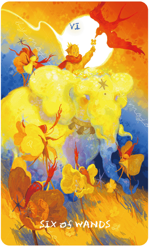 Lux & 78 Nocturnal Veils Tarot – Six of Wands