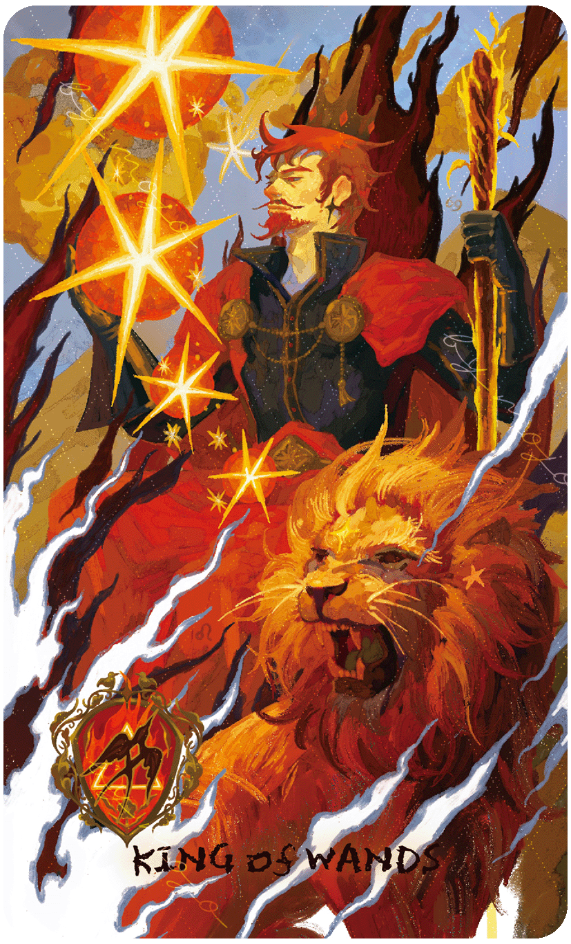 Lux & 78 Nocturnal Veils Tarot – King of Wands