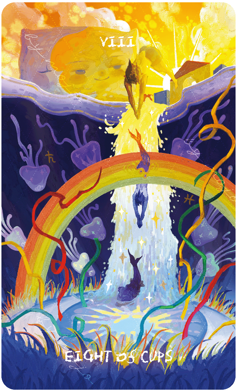 Lux & 78 Nocturnal Veils Tarot – Eight of Cups