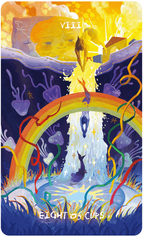 Lux & 78 Nocturnal Veils Tarot – Eight of Cups