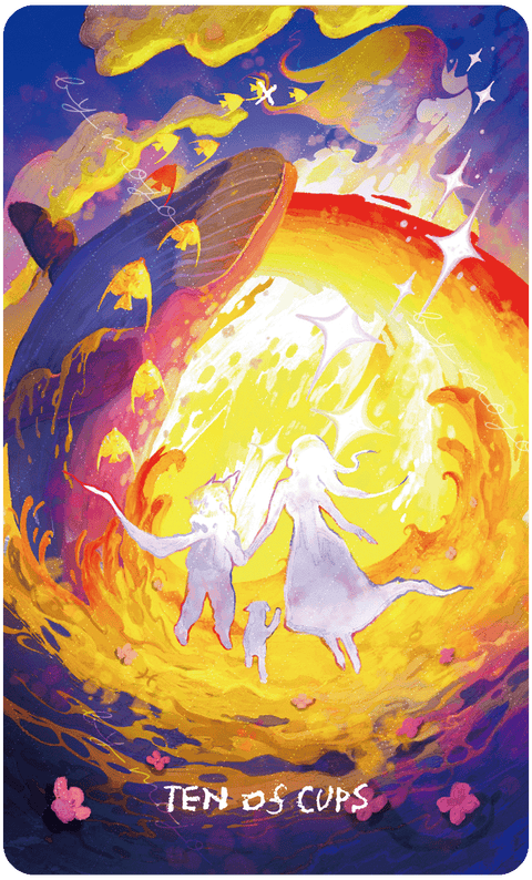 Lux & 78 Nocturnal Veils Tarot – Ten of Cups