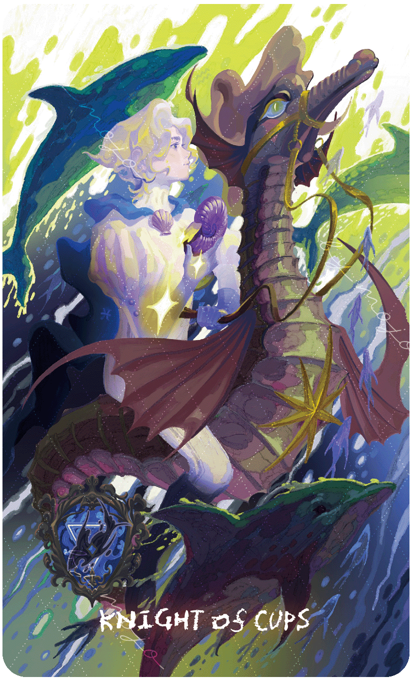 Lux & 78 Nocturnal Veils Tarot – Knight of Cups