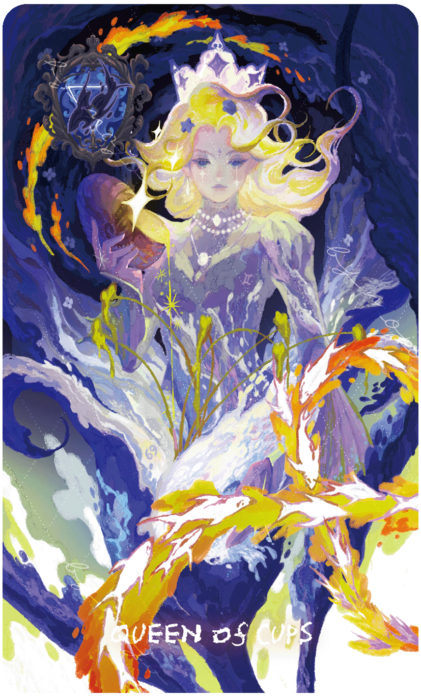 Lux & 78 Nocturnal Veils Tarot – Queen of Cups