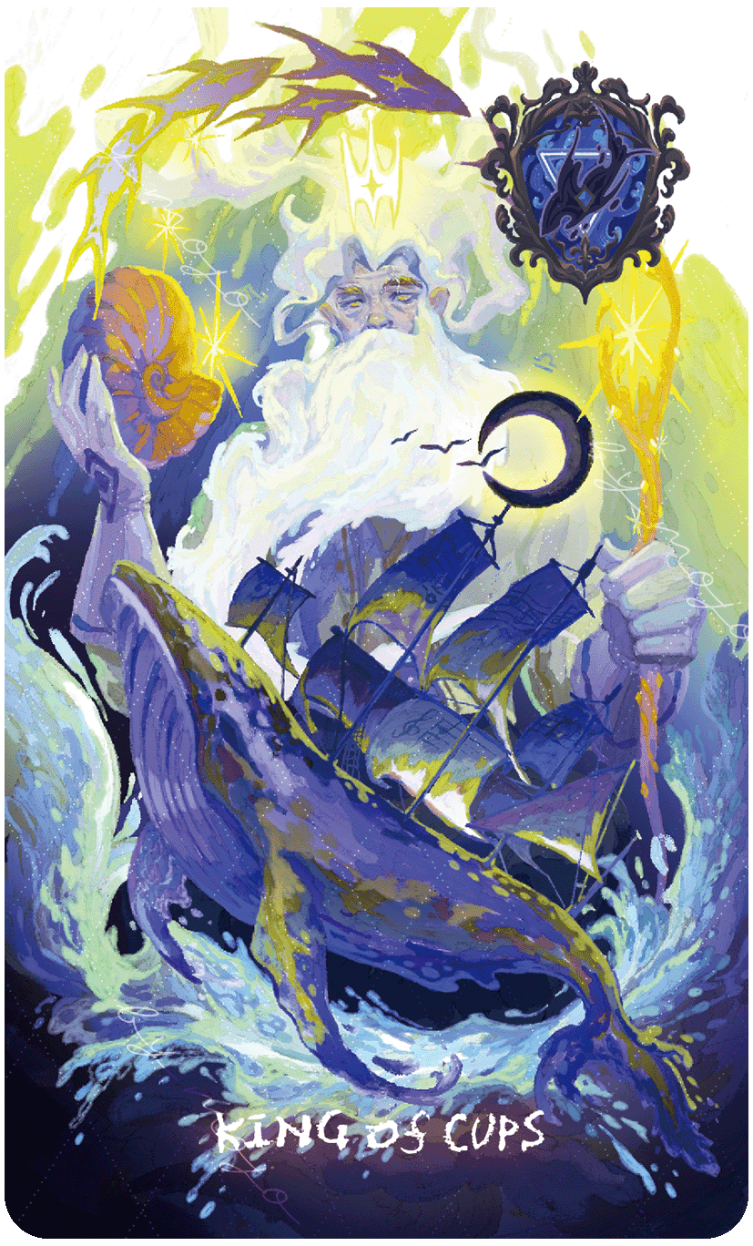 Lux & 78 Nocturnal Veils Tarot – King of Cups