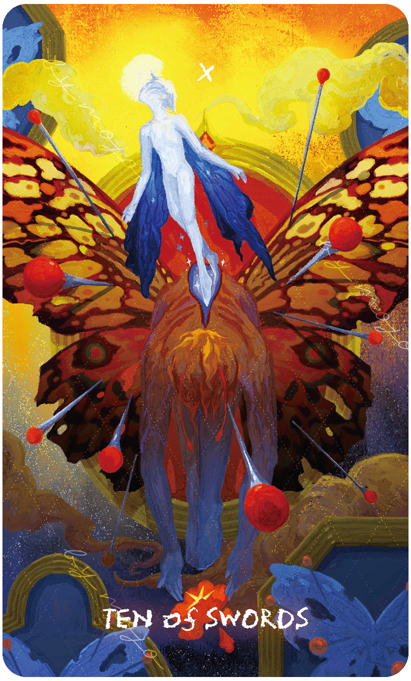 Lux & 78 Nocturnal Veils Tarot – Ten of Swords
