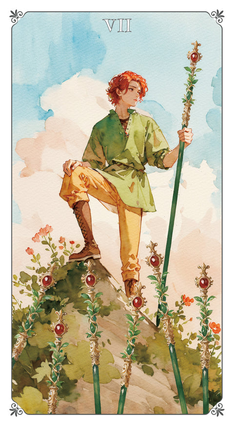 Magna Bloom Tarot – Seven of Wands