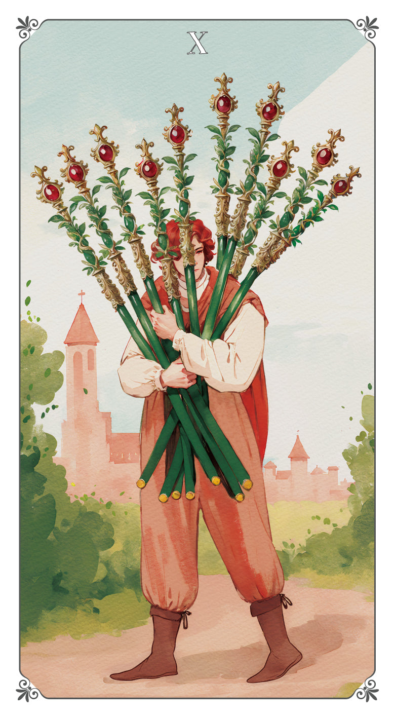 Magna Bloom Tarot – Ten of Wands
