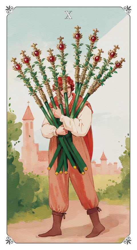 Magna Bloom Tarot – Ten of Wands