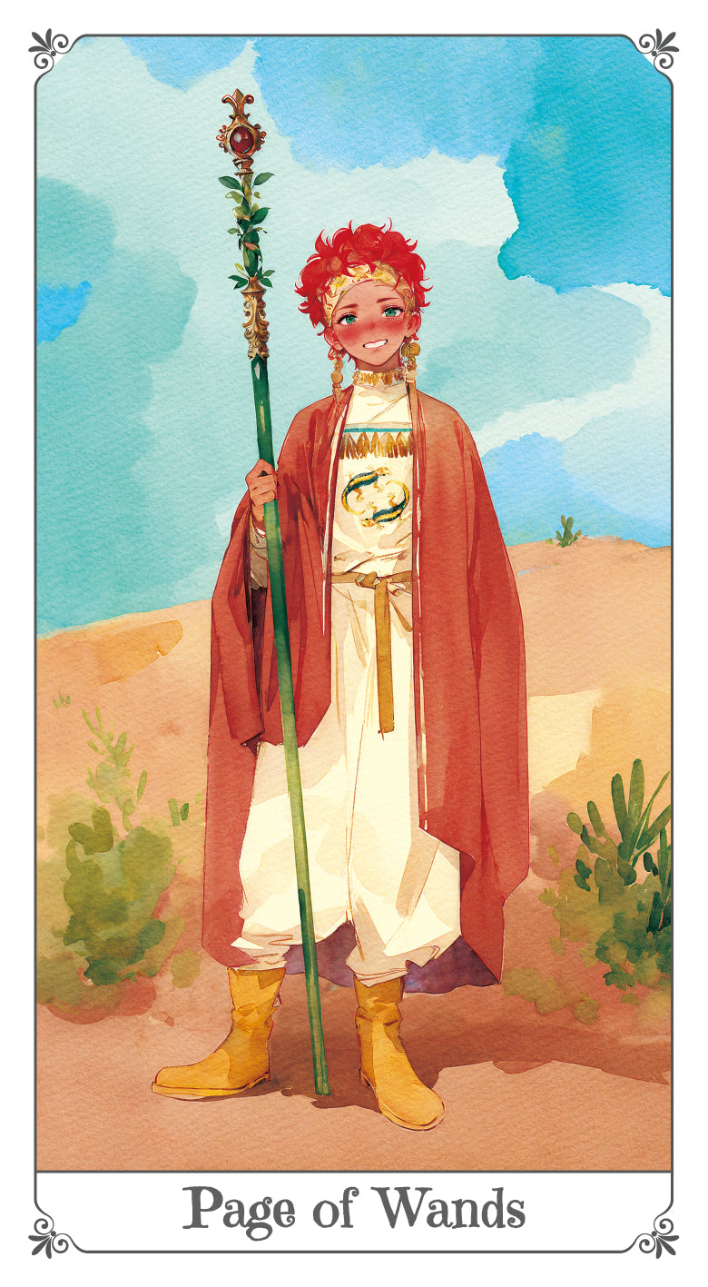 Magna Bloom Tarot – Page of Wands