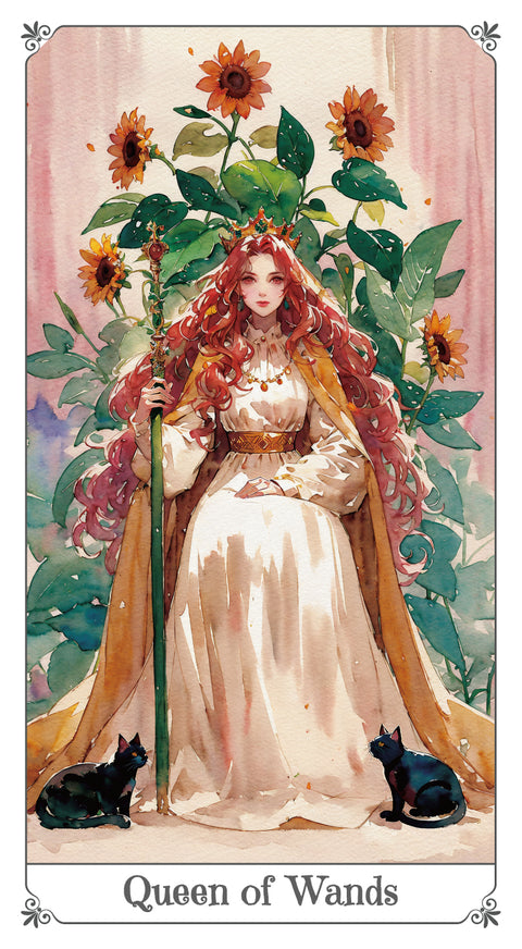 Magna Bloom Tarot – Queen of Wands