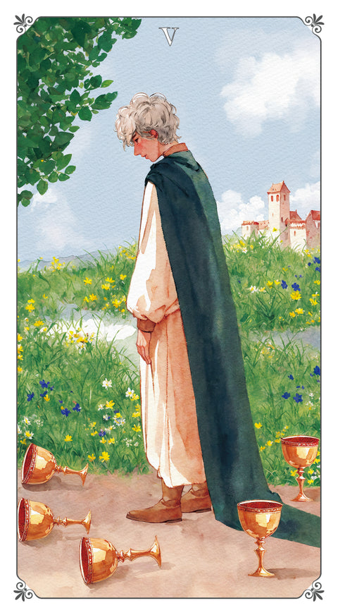 Magna Bloom Tarot – Five of Cups