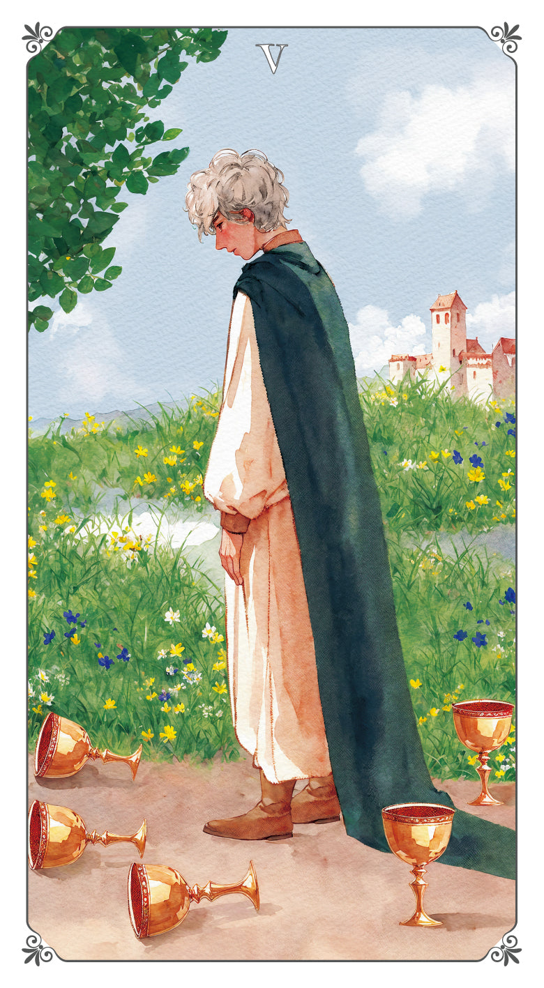 Magna Bloom Tarot – Five of Cups