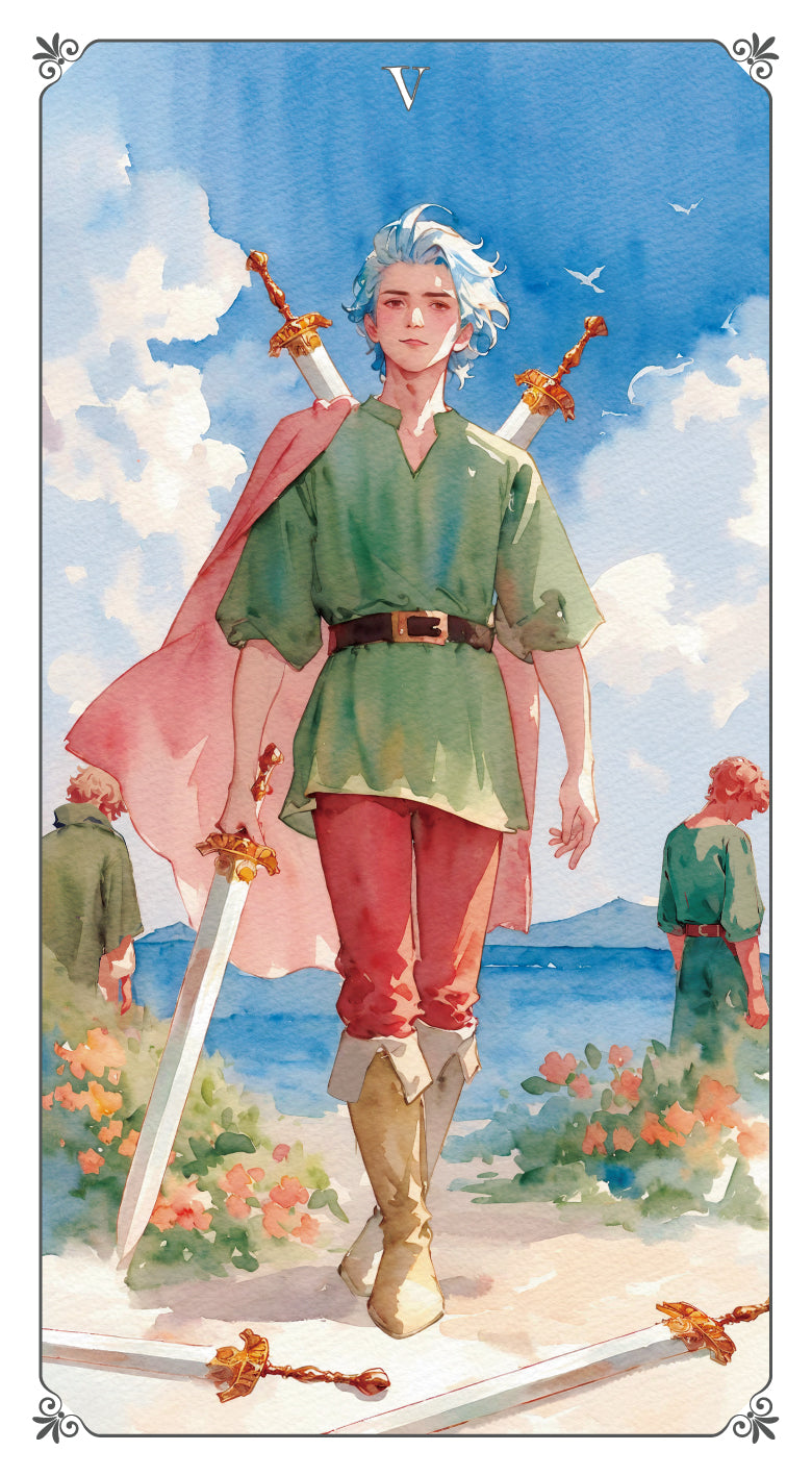 Magna Bloom Tarot – Five of Swords