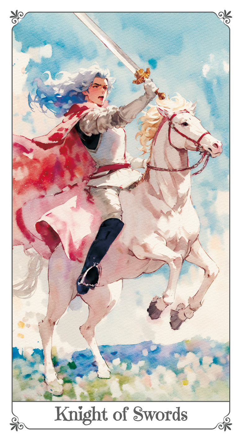 Magna Bloom Tarot – Knight of Swords