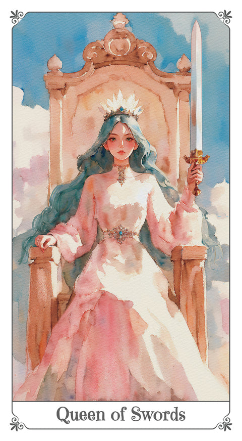 Magna Bloom Tarot – Queen of Swords