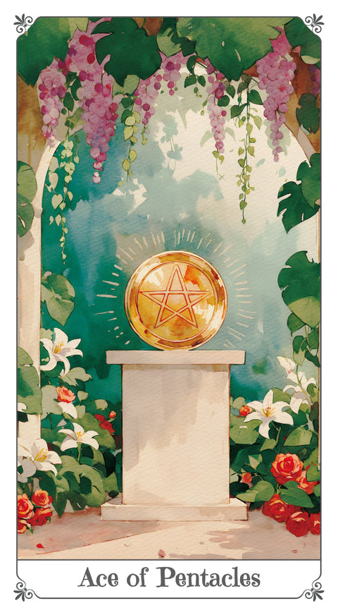 Magna Bloom Tarot – Ace of Pentacles
