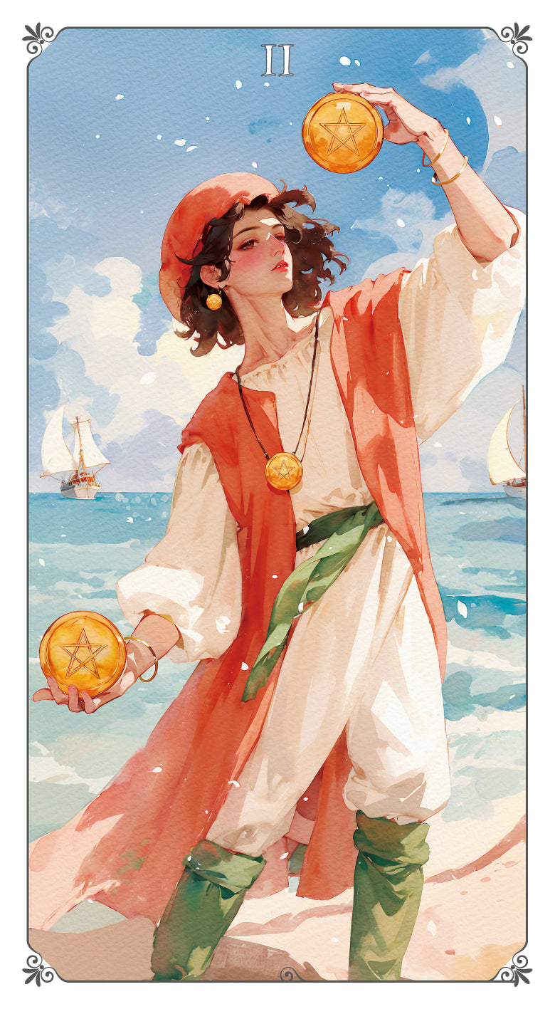Magna Bloom Tarot – Two of Pentacles