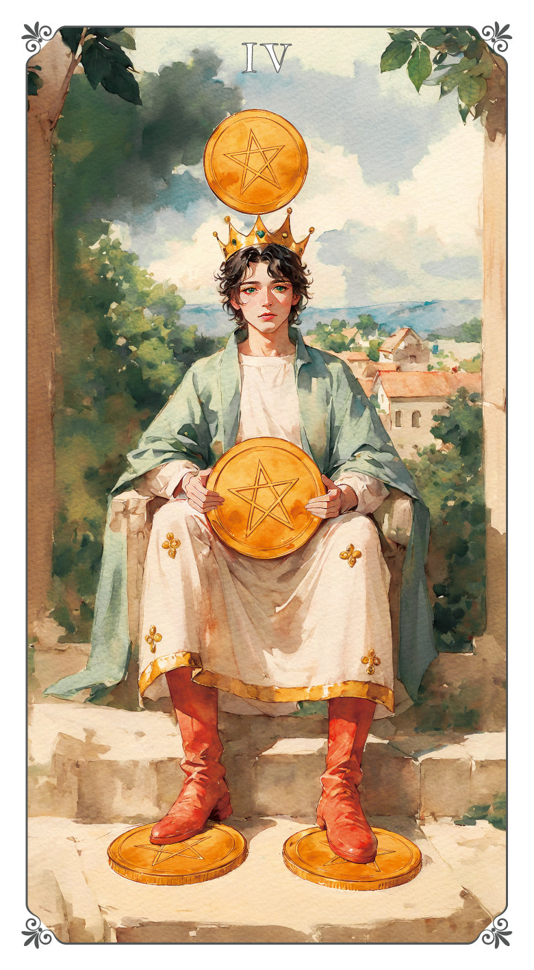 Magna Bloom Tarot – Four of Pentacles
