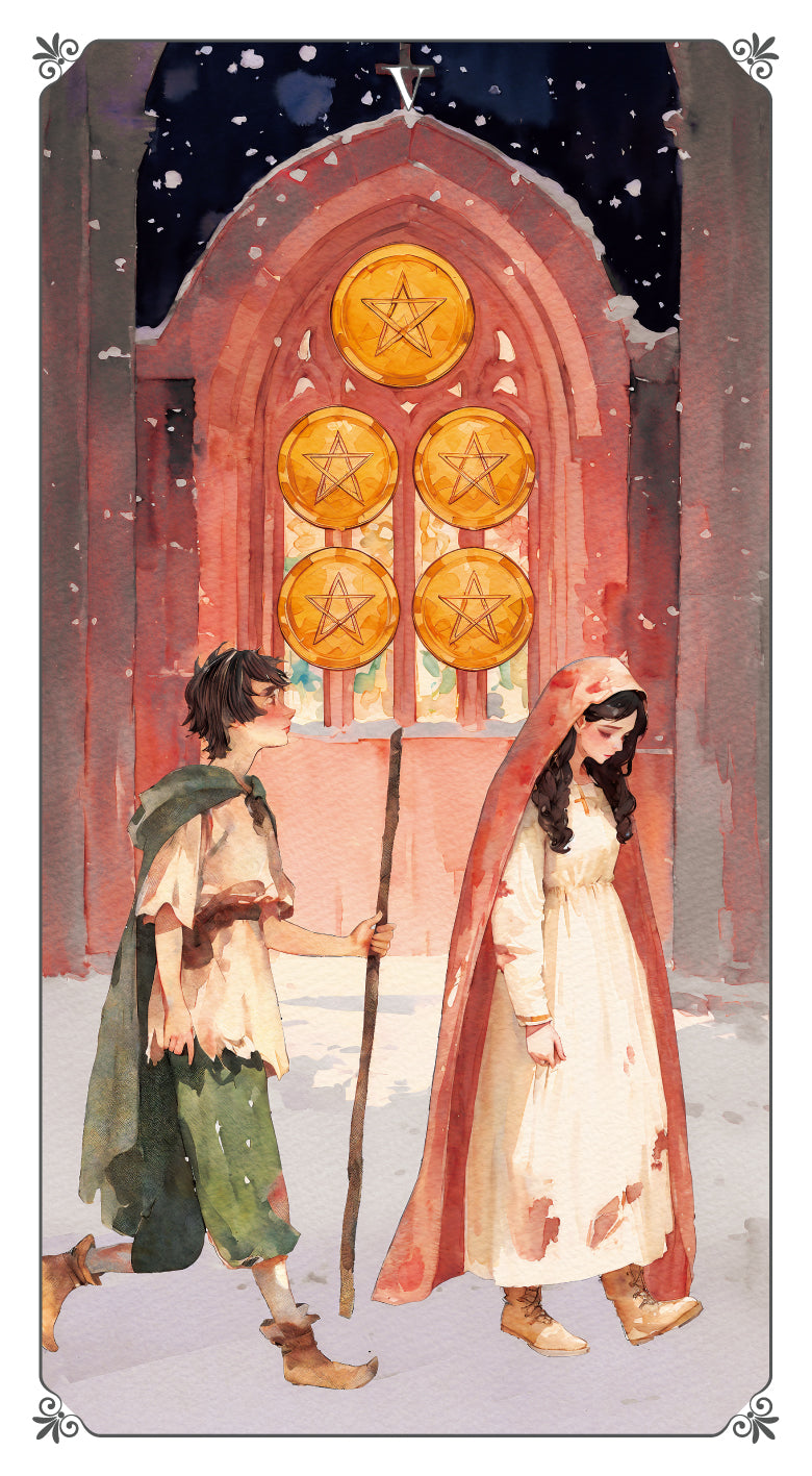 Magna Bloom Tarot – Five of Pentacles