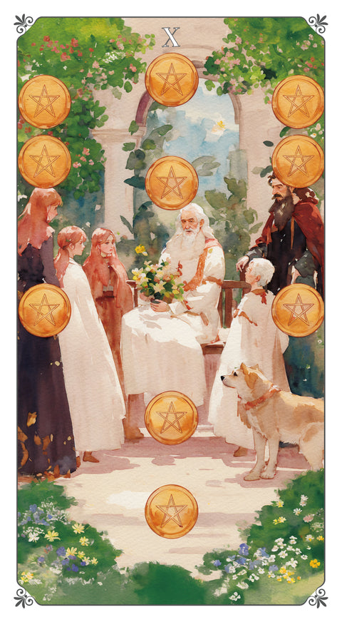 Magna Bloom Tarot – Ten of Pentacles