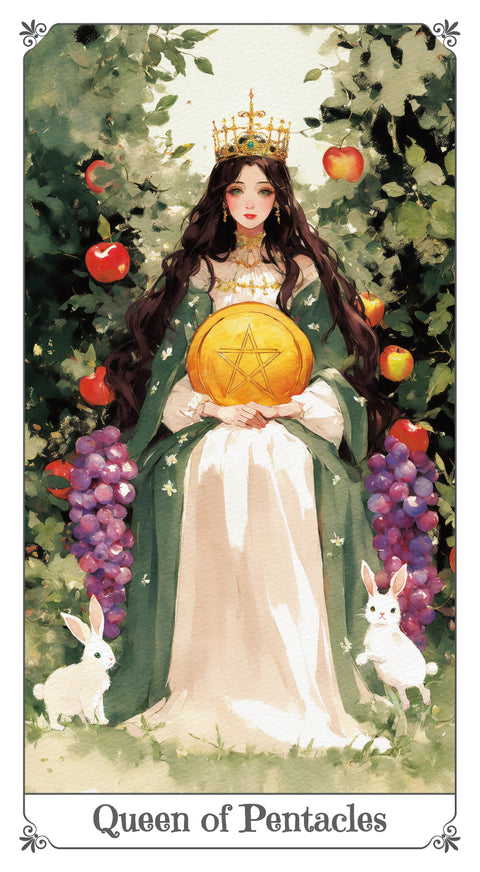 Magna Bloom Tarot – Queen of Pentacles