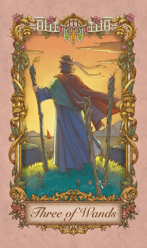 Medieval Secrets Tarot – Three of Wands