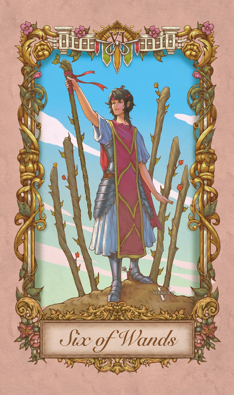 Medieval Secrets Tarot – Six of Wands