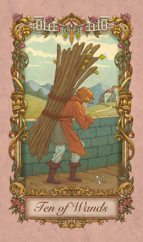 Medieval Secrets Tarot – Ten of Wands