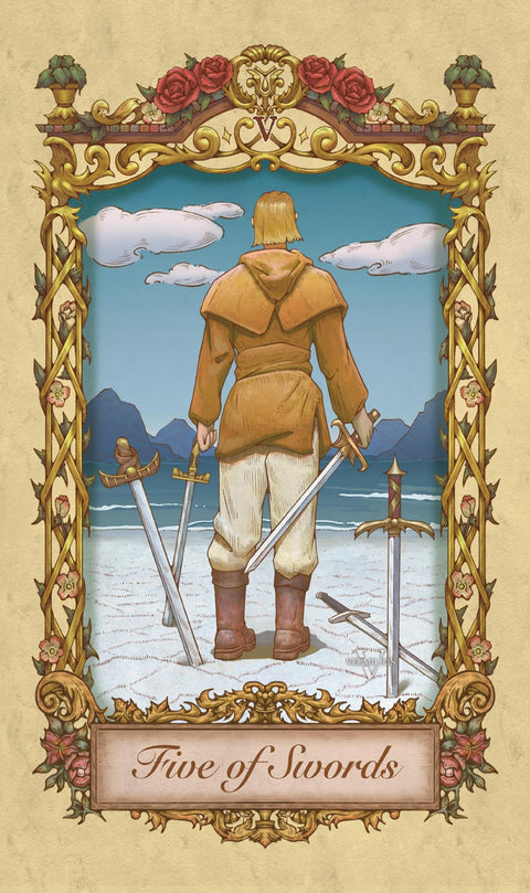 Medieval Secrets Tarot – Five of Swords