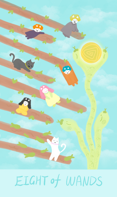 Mr. Butter Tarot – Eight of Wands