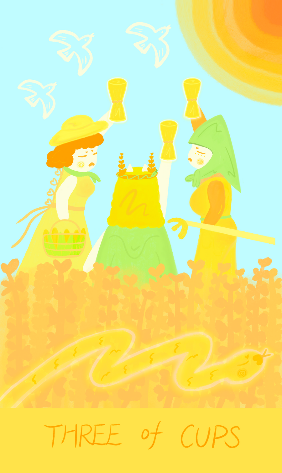 Mr. Butter Tarot – Three of Cups