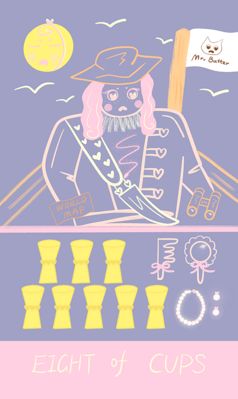Mr. Butter Tarot – Eight of Cups