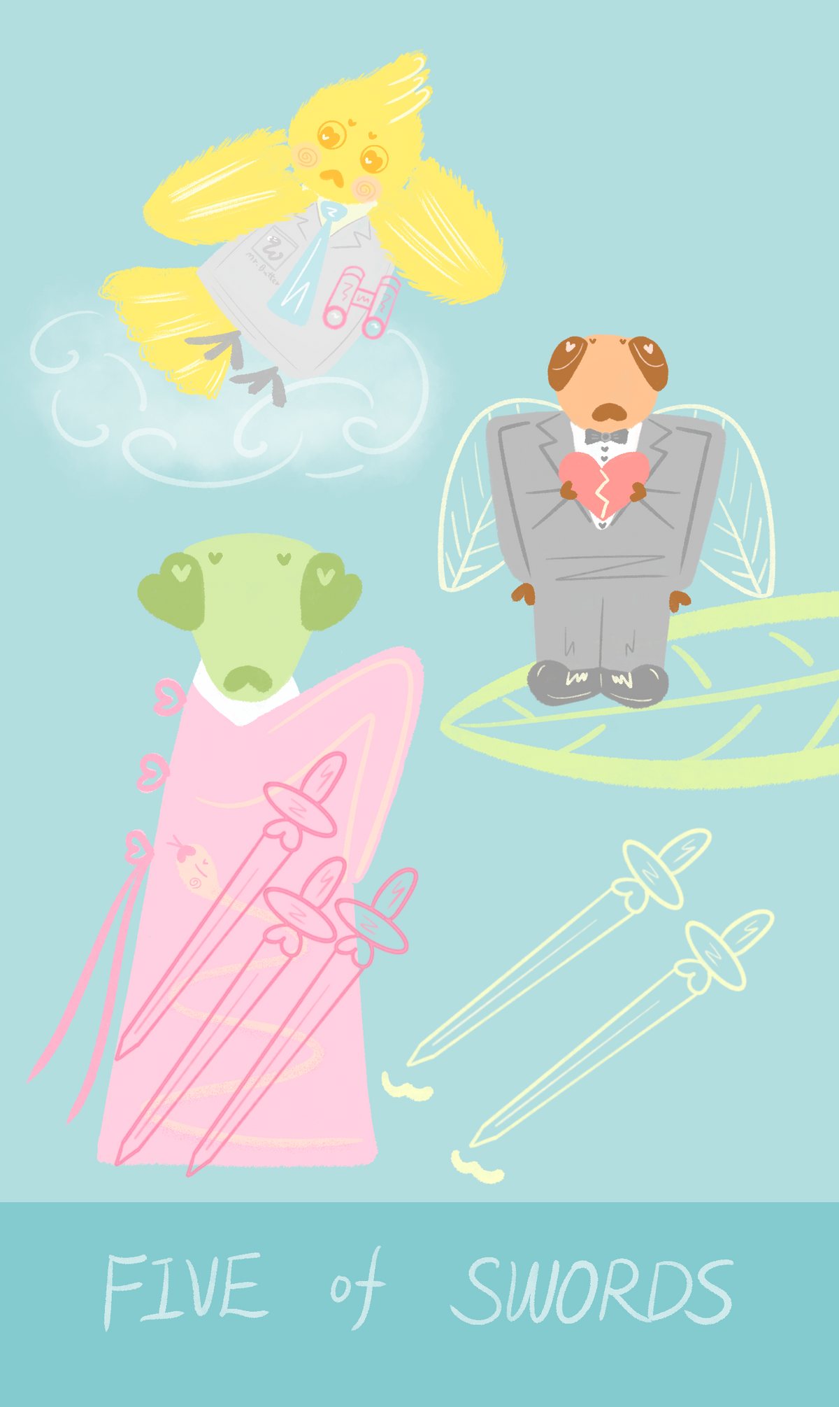 Mr. Butter Tarot – Five of Swords