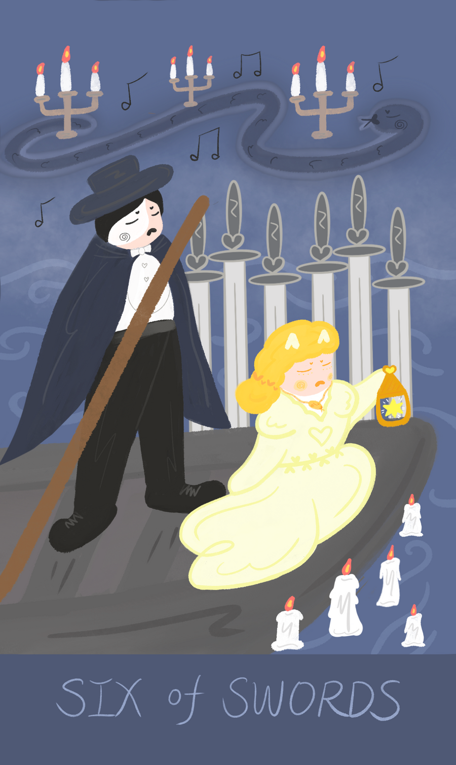 Mr. Butter Tarot – Six of Swords