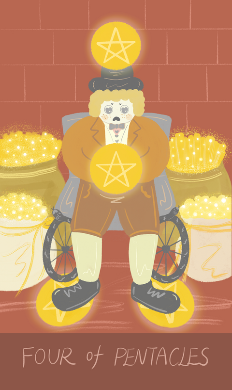 Mr. Butter Tarot – Four of Pentacles