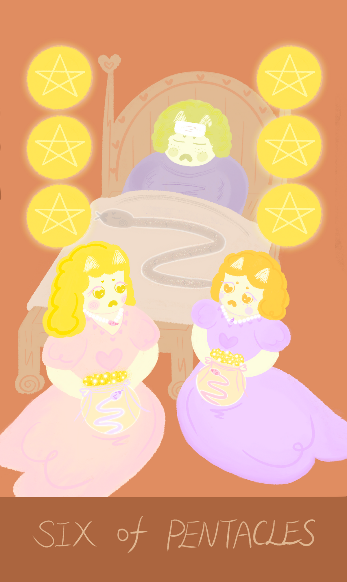 Mr. Butter Tarot – Six of Pentacles
