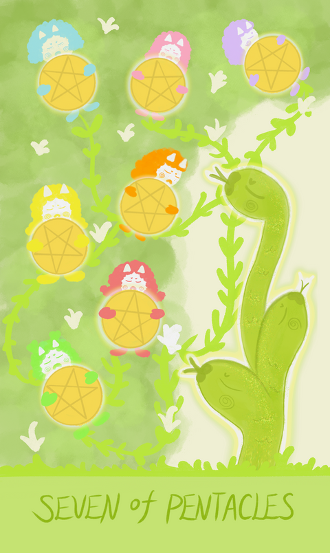 Mr. Butter Tarot – Seven of Pentacles