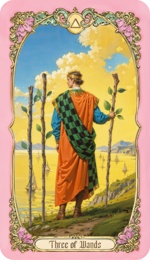 Renaissance Fantasy Tarot – Three of Wands