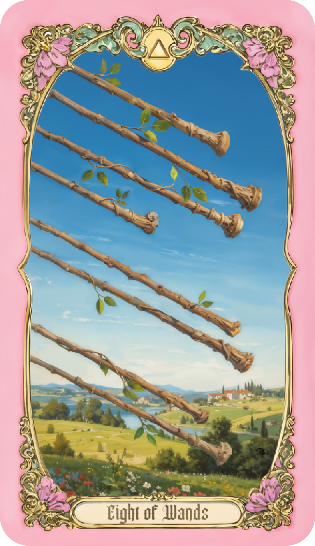 Renaissance Fantasy Tarot – Eight of Wands