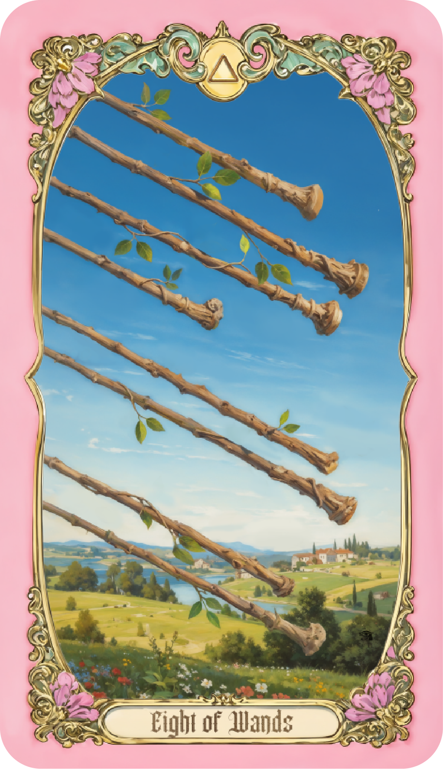 Renaissance Fantasy Tarot – Eight of Wands