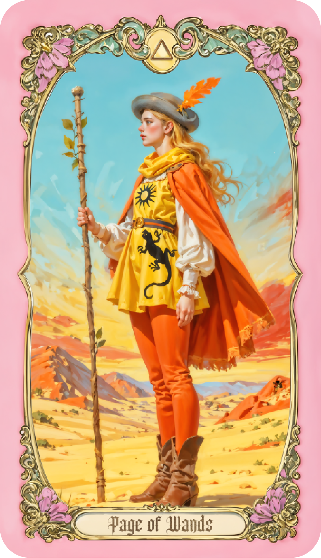 Renaissance Fantasy Tarot – Page of Wands