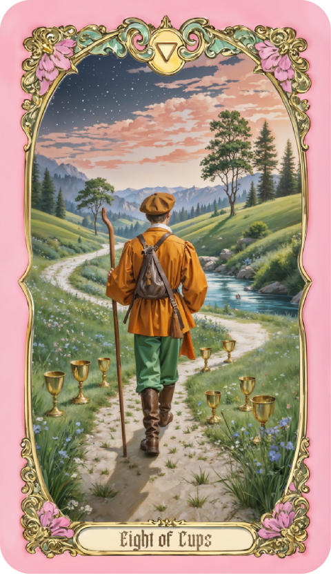 Renaissance Fantasy Tarot – Eight of Cups
