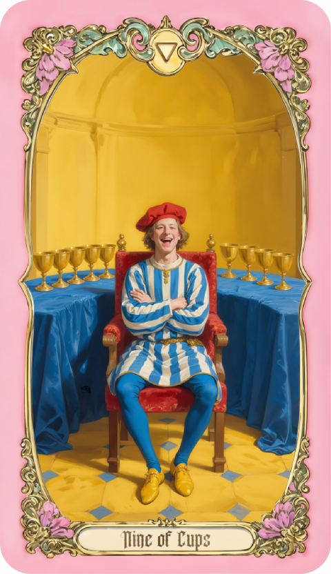 Renaissance Fantasy Tarot – Nine of Cups