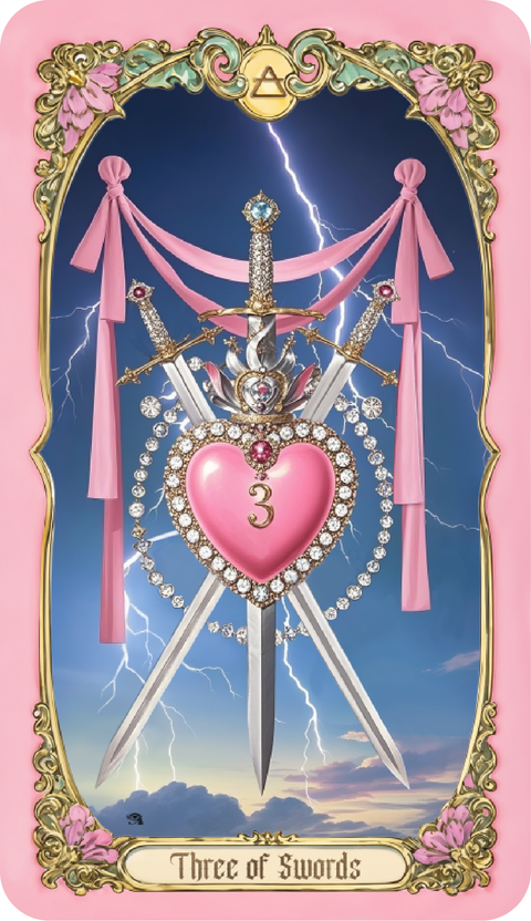 Renaissance Fantasy Tarot – Three of Swords