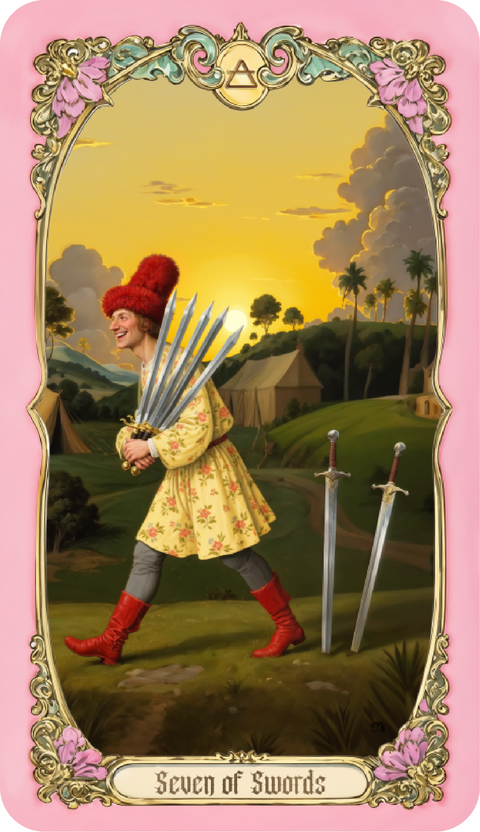 Renaissance Fantasy Tarot – Seven of Swords