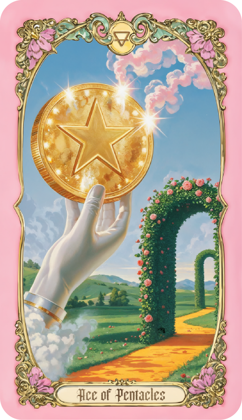 Renaissance Fantasy Tarot – Ace of Pentacles