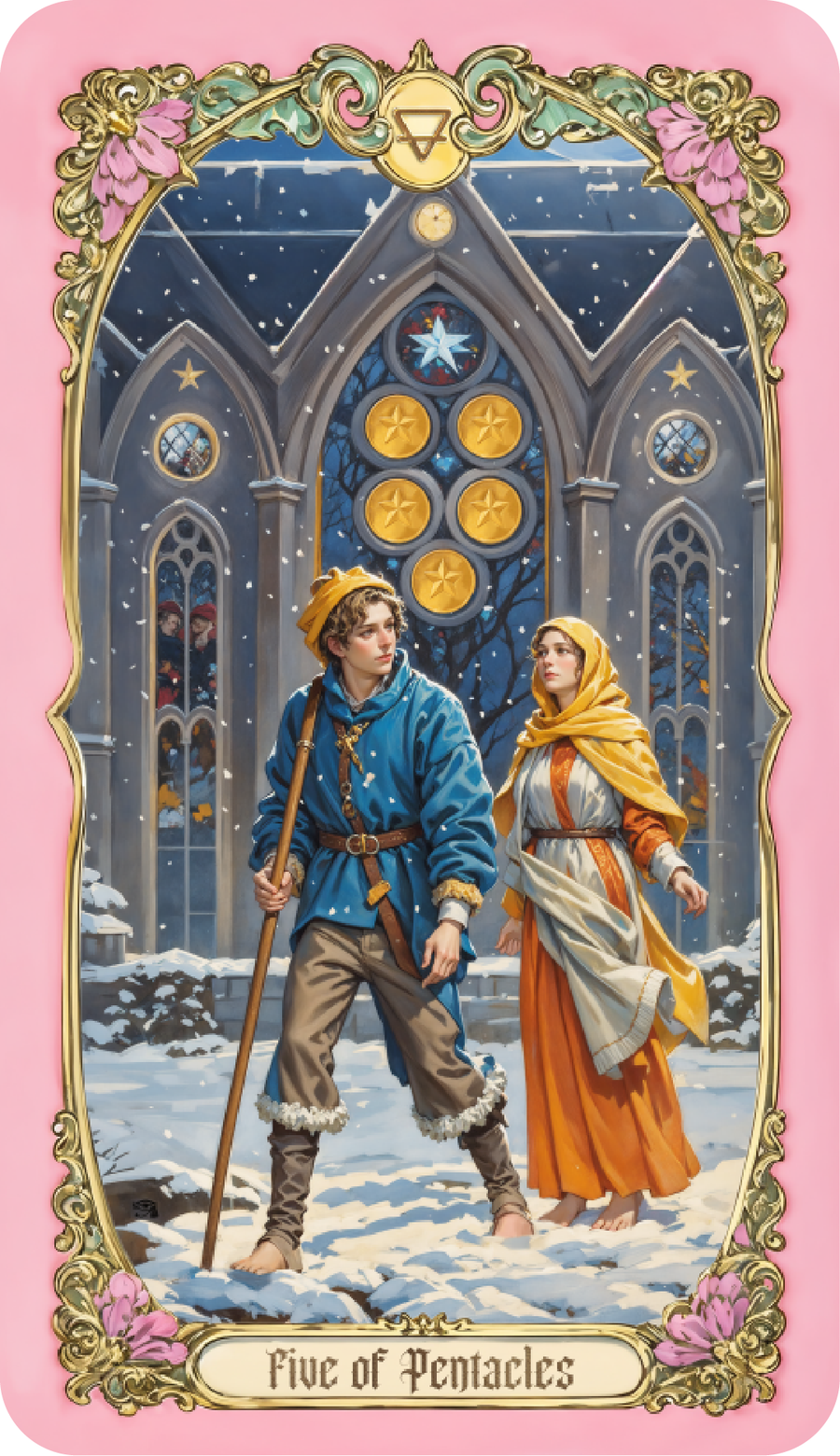 Renaissance Fantasy Tarot – Five of Pentacles