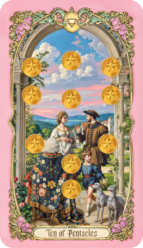 Renaissance Fantasy Tarot – Ten of Pentacles