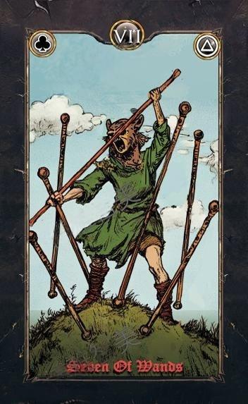 Revenant Tarot – Seven of Wands