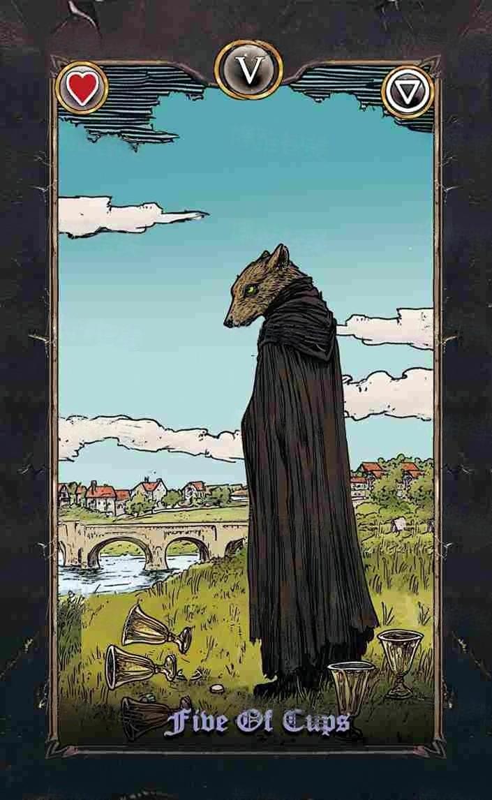 Revenant Tarot – Five of Cups